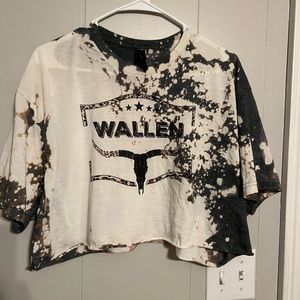 Morgan wallen bleached crop top. Only worn once. Size XL fits like XXL.